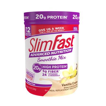 SLIMFAST Advanced Nutrition French Vanilla Smoothie Mix 11.4 oz., PK2 79002